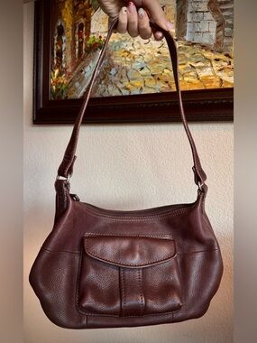 Vintage Fossil American Classic Leather Brown Shoulder Bag Purse